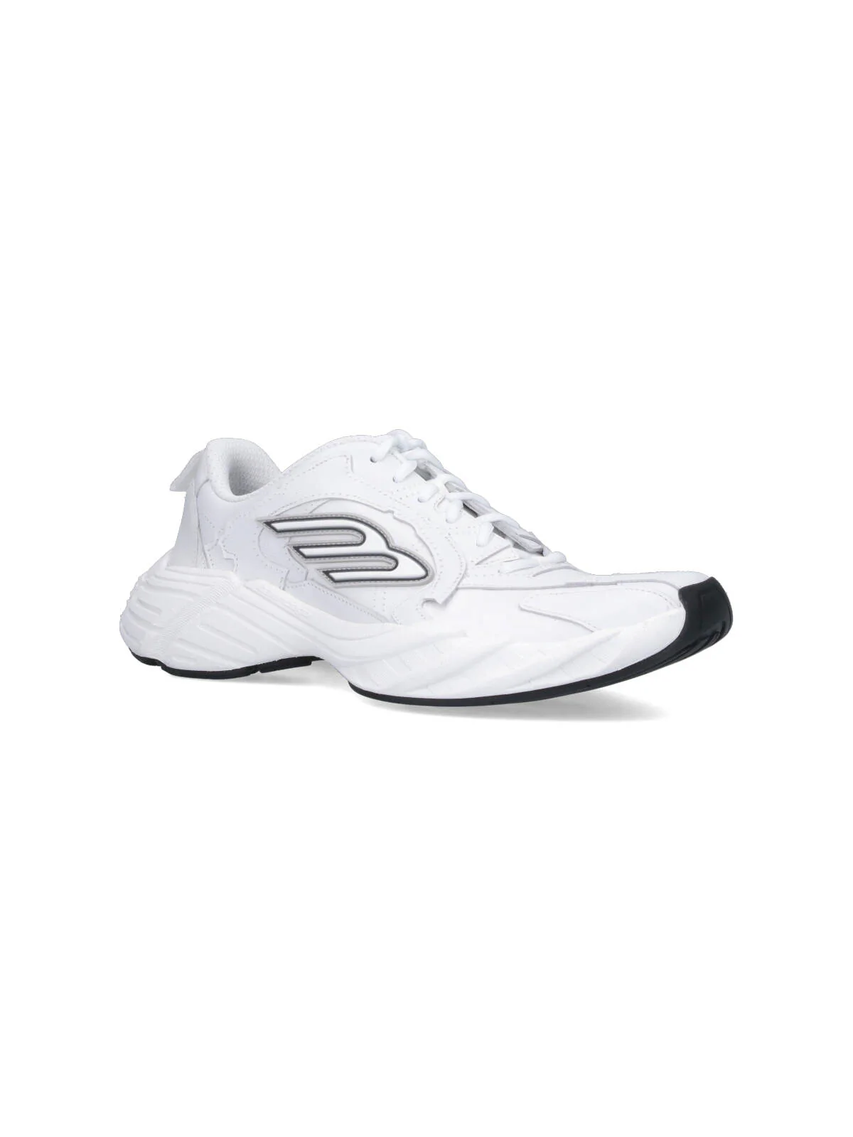 Balenciaga Men’s White Leather Sneakers - Image 2