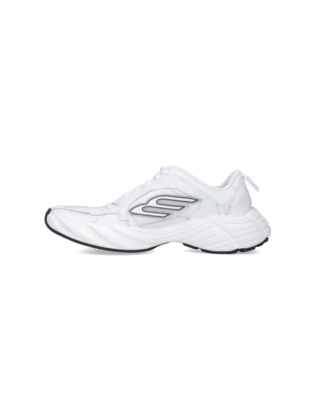 Balenciaga Men’s White Leather Sneakers - Image 3