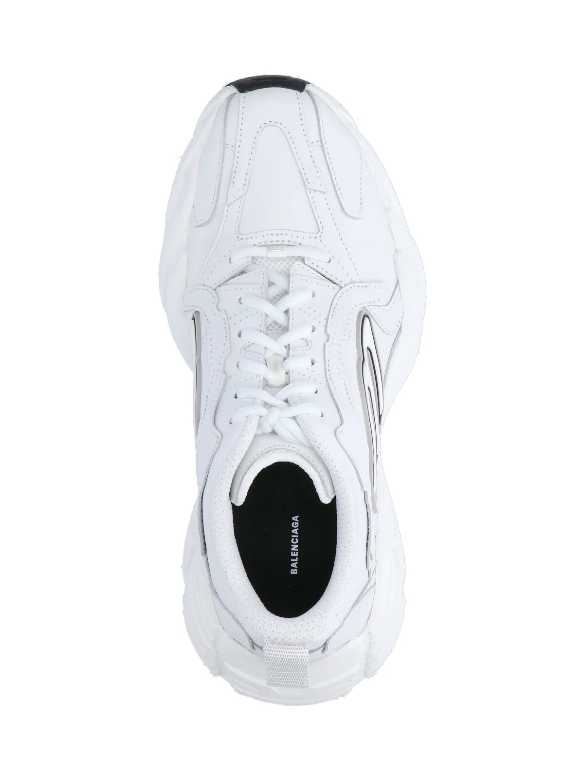 Balenciaga Men’s White Leather Sneakers - Image 5
