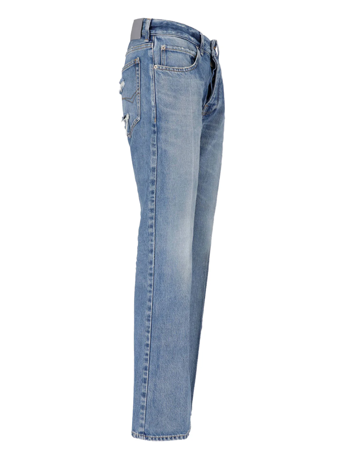 Balenciaga Women’s Cotton Denim Jeans with Cowhide Detailing - Image 3