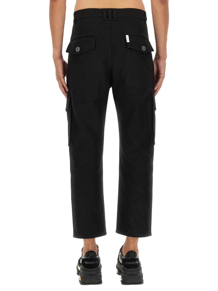 BALMAIN Cropped Cotton Cargo Trousers - Image 3