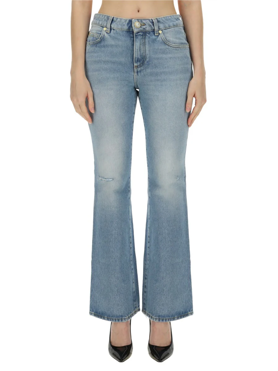 BALMAIN Flared Jeans with a Distressed Effect