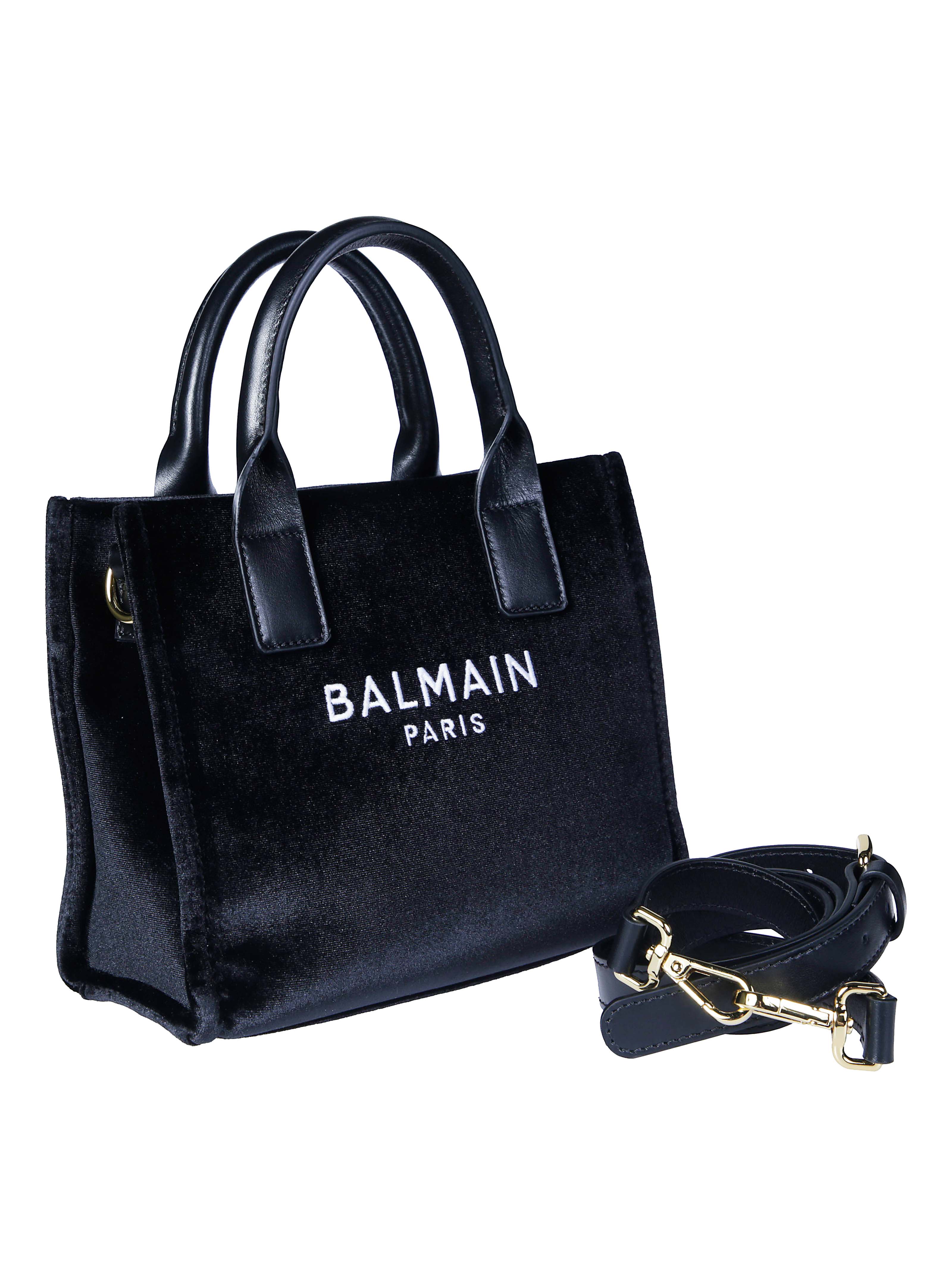 Balmain Junior Mini Velvet Logo Shoulder Bag - Image 2