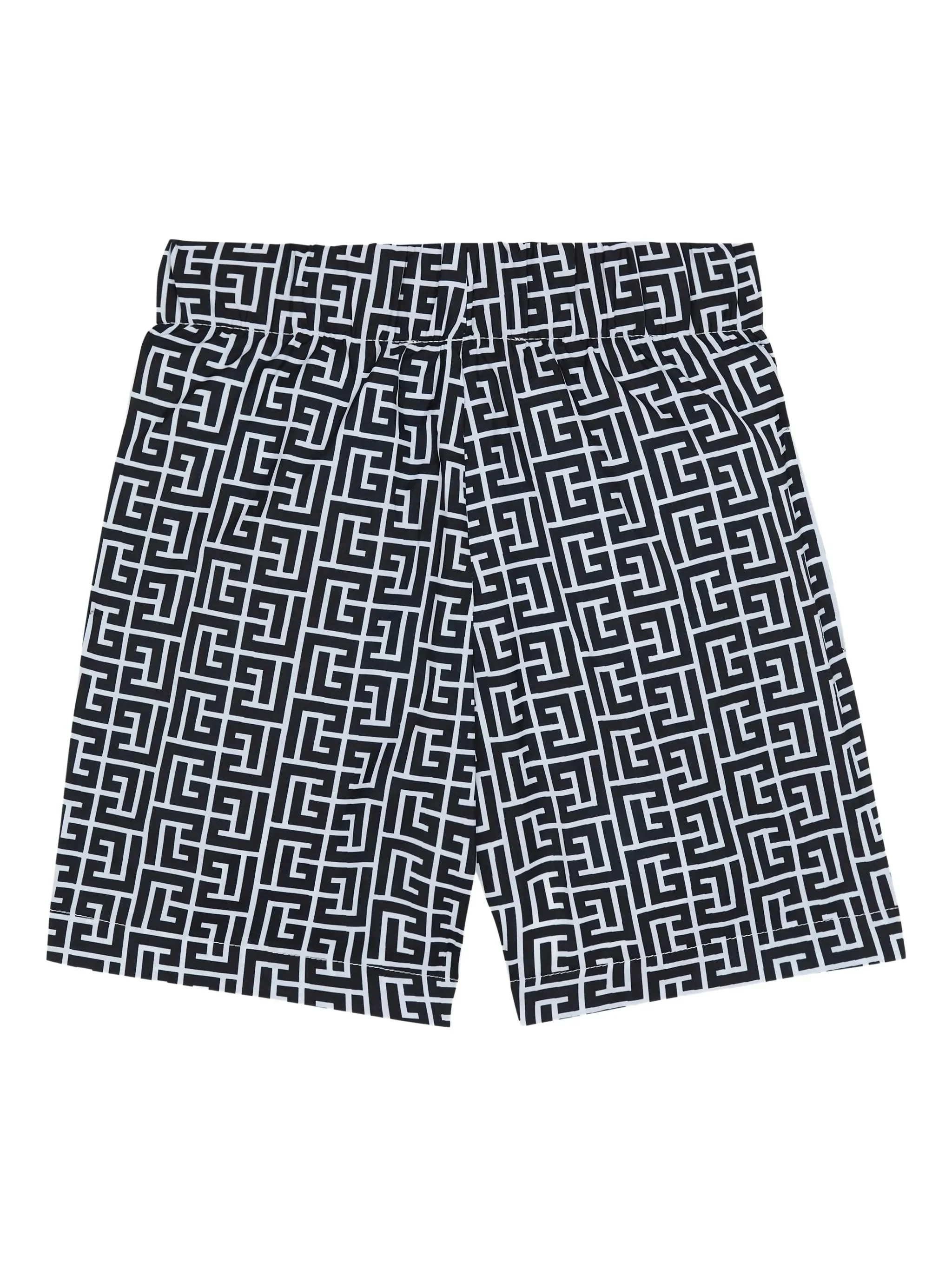 Balmain Mini Swim Shorts with PB Monogram Print and Elastic Waistband - Image 2