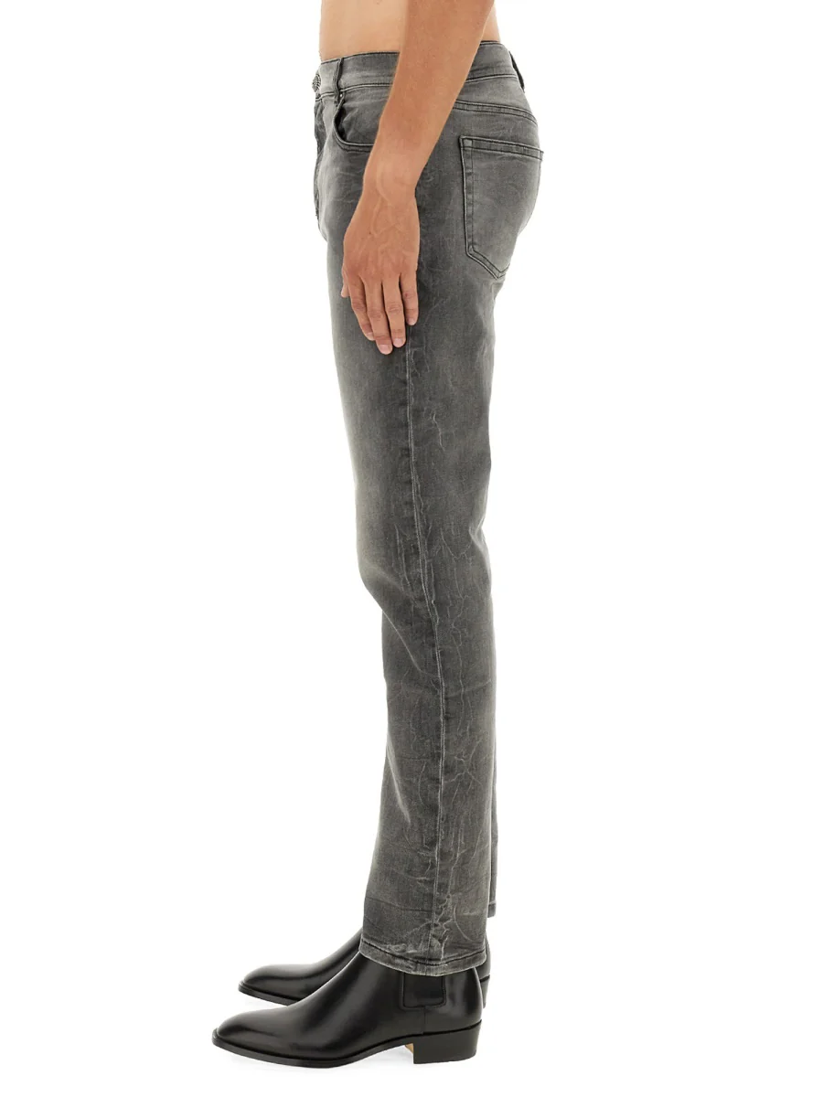 BALMAIN Regular Fit Cotton Stretch Denim Jeans - Image 4