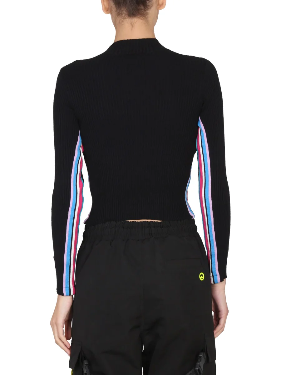 Barrow Half Neck Logo Top with Colorful Bands - Image 3