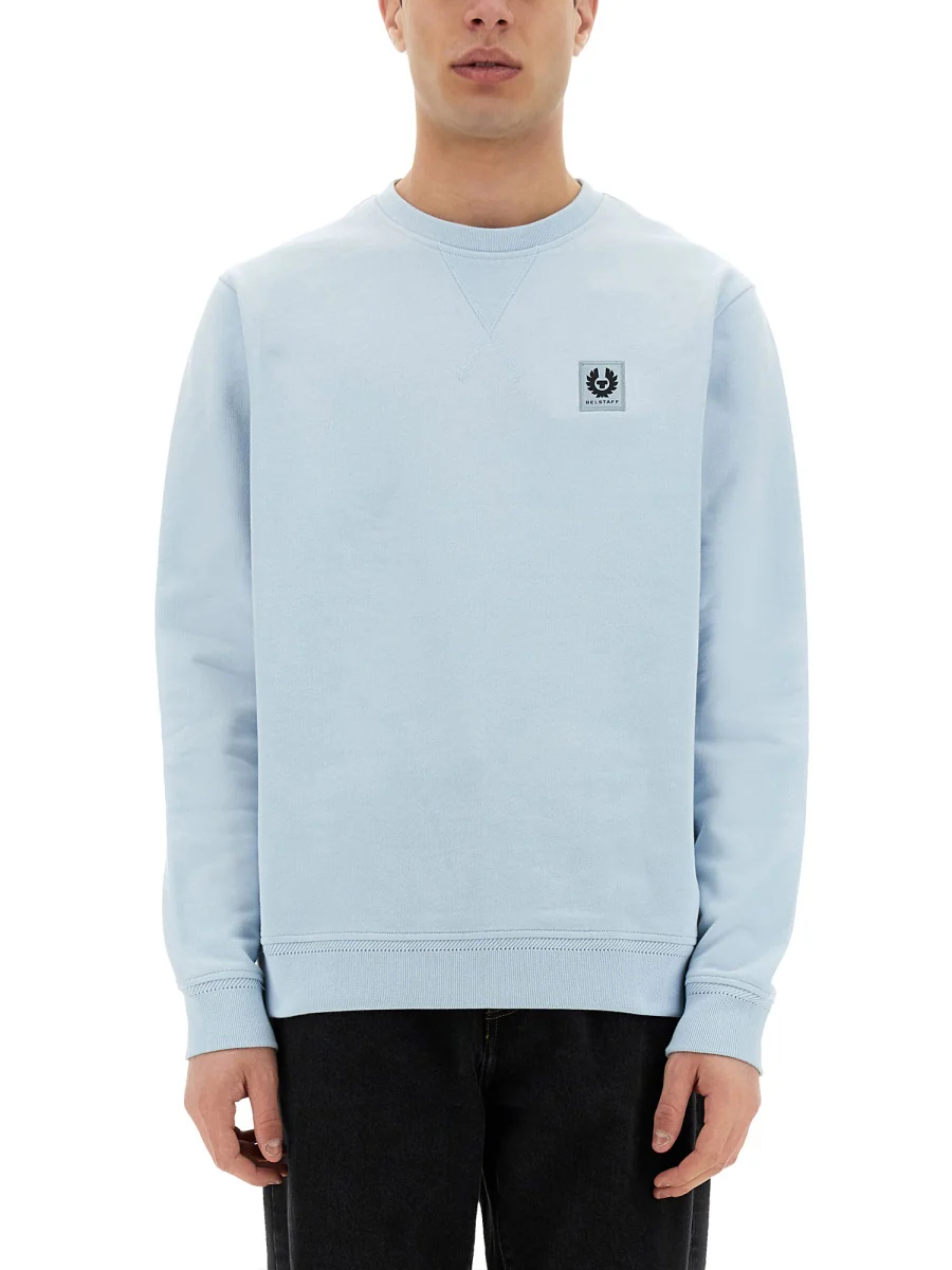 Belstaff Men's Classic Sweatshirt with Patch Logo - Size L