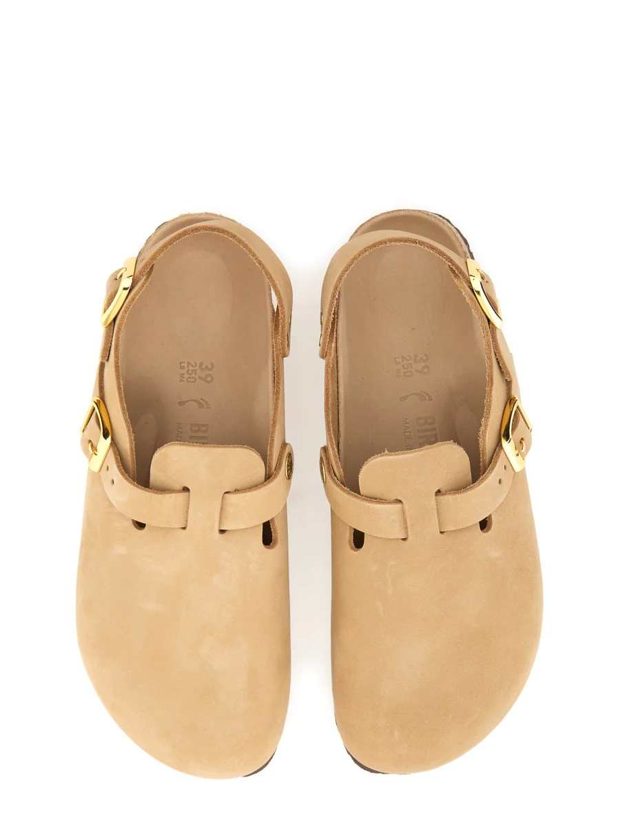 Birkenstock Narrow Fit Leather Sabot Sandals - Image 6