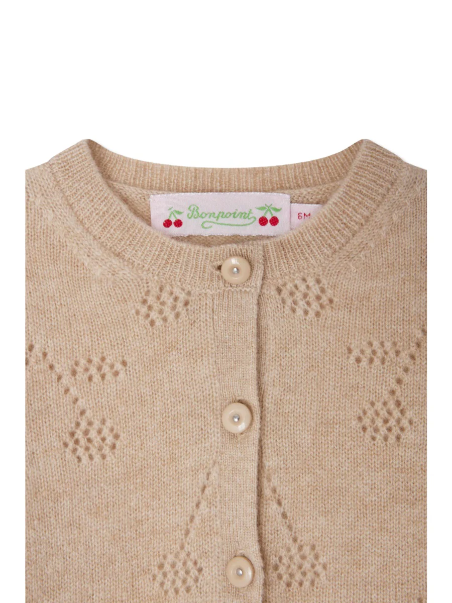 Bonpoint Cozy Cashmere Cardigan for Baby Girls - Image 3
