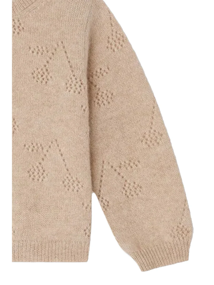 Bonpoint Cozy Cashmere Cardigan for Baby Girls - Image 4