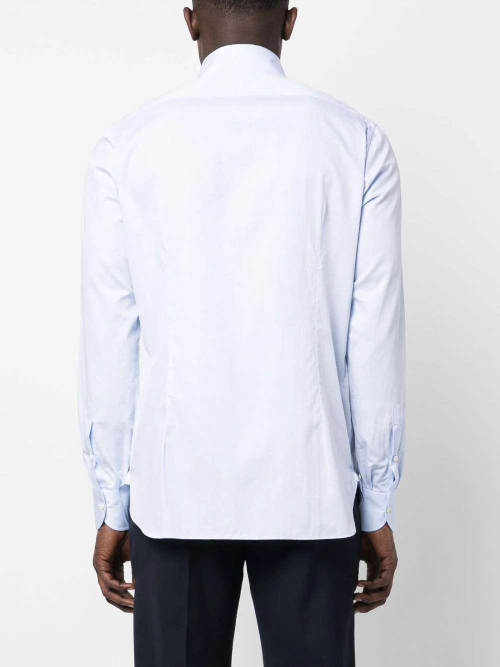 Borrelli Light Cotton Long Sleeve Button-Up Shirt for Men - Image 5