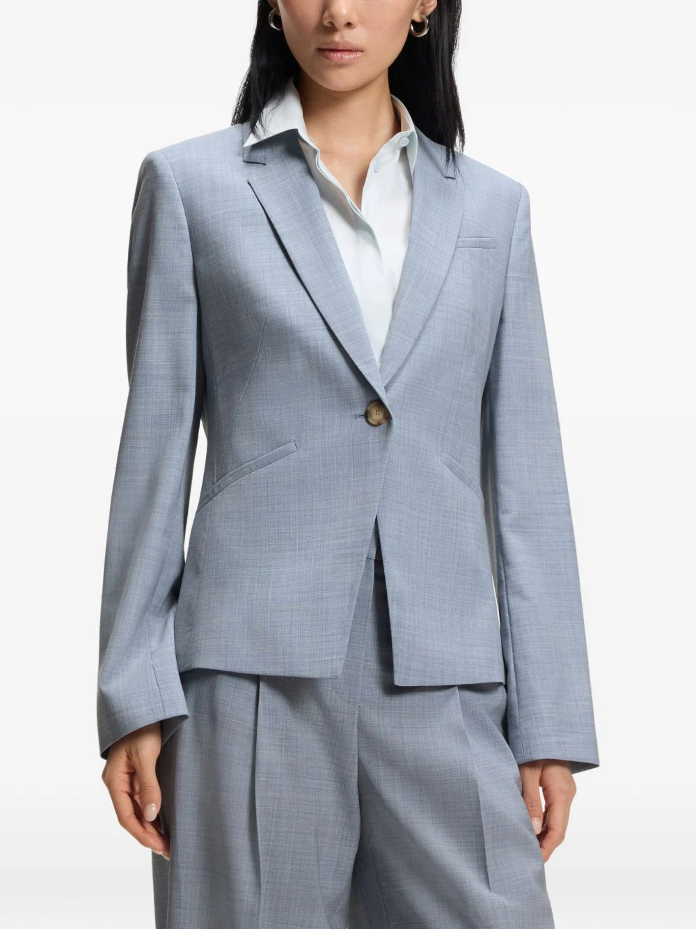 BOSS BLACK Slim-fit Blazer in Melange Virgin Wool - Image 5