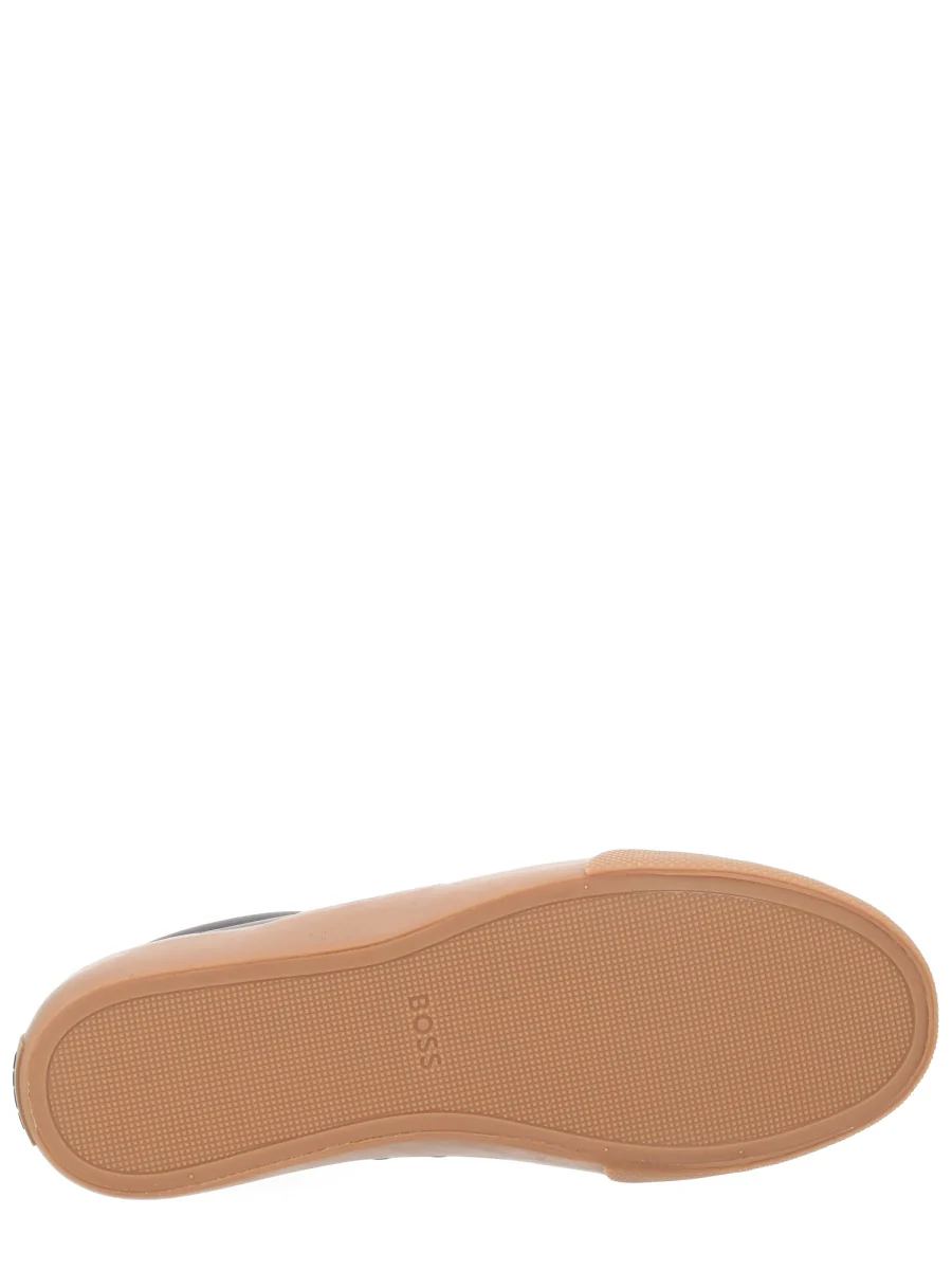 BOSS Grained Faux-leather Trainers with Leather Trims - Image 4
