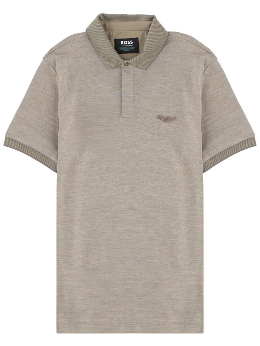 BOSS Logo-print Cotton Polo Shirt
