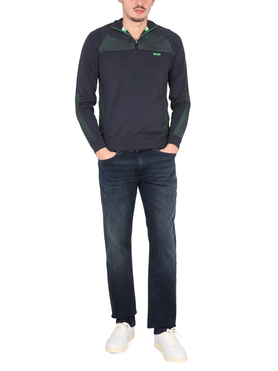 Boss Men's High Neck Half Zipper Sweater - Image 2
