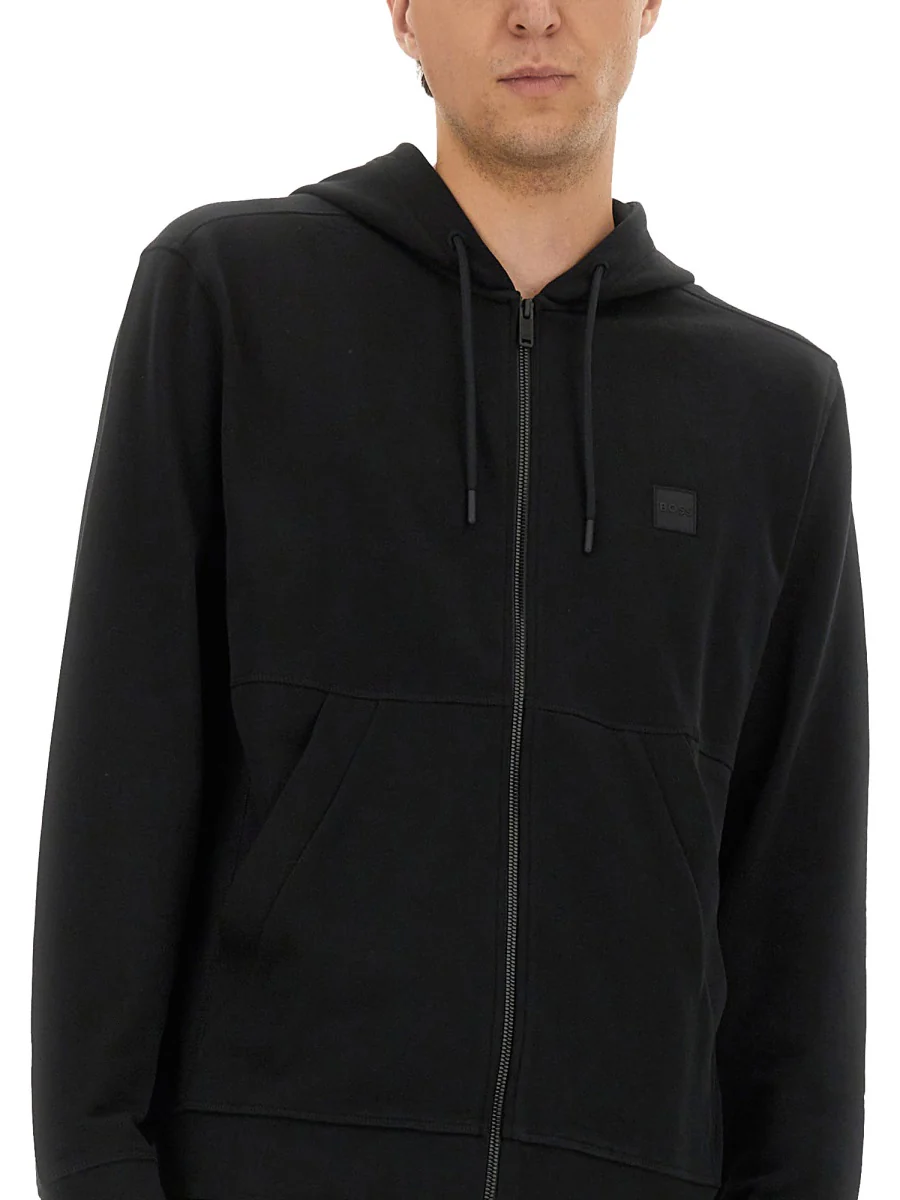 Boss Regular Fit Cotton Sweatshirt with Logo - Size L - Image 4