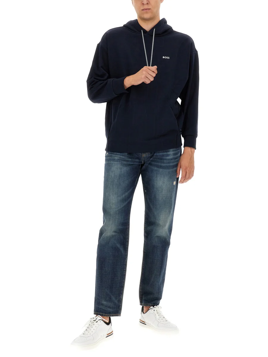 Boss Regular Fit Sweatshirt with Logo - Image 2
