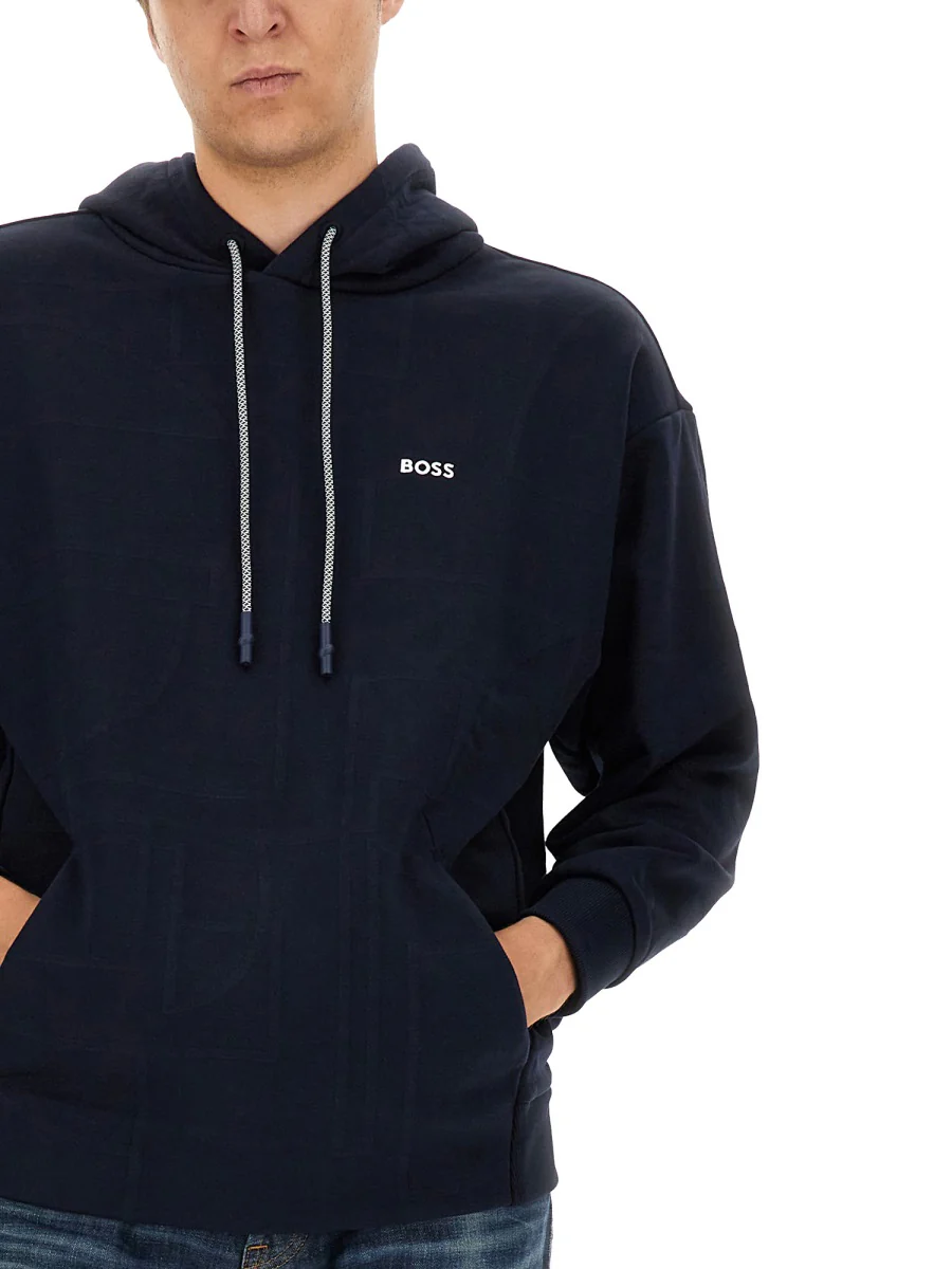 Boss Regular Fit Sweatshirt with Logo - Image 4