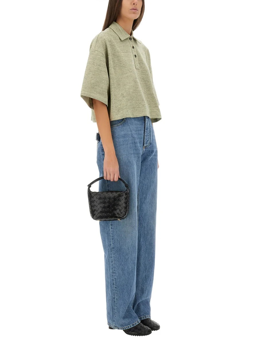 BOTTEGA VENETA POLO in COTONE PIQUÉ EFFETTO CREPE de CHINE - Image 6