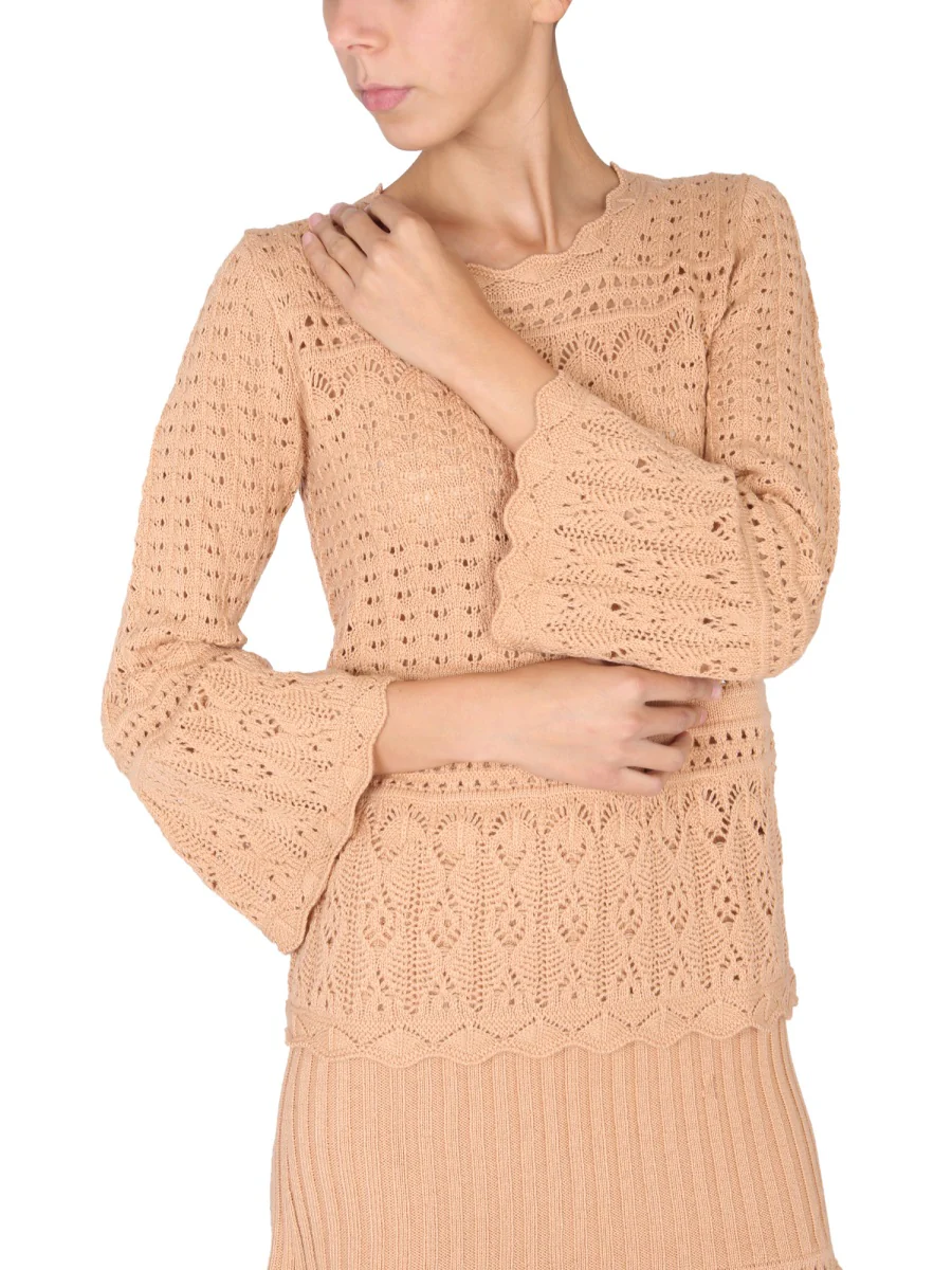 BOUTIQUE MOSCHINO Wool Blend Crew Neck Sweater - Image 4