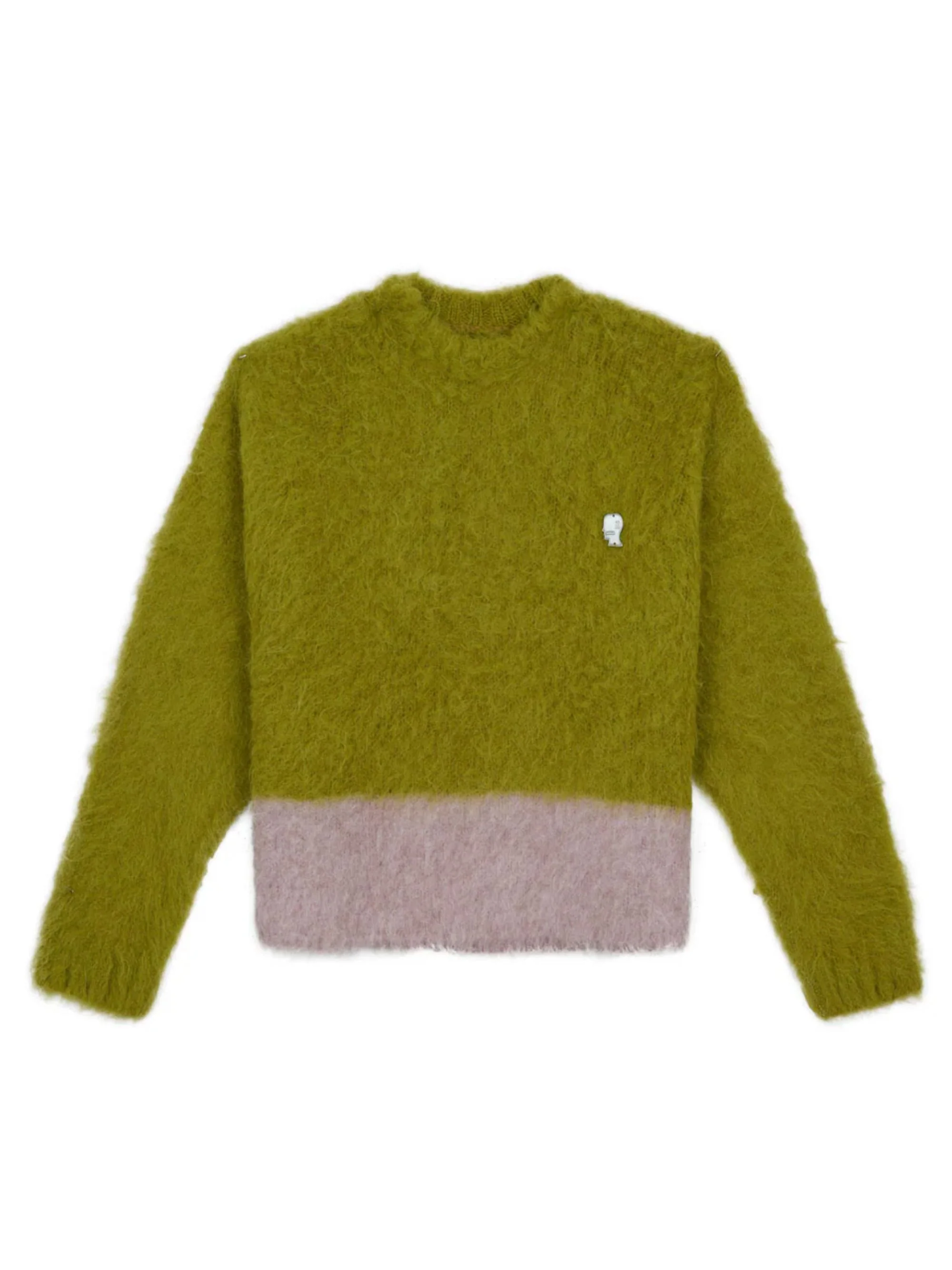 Brain Dead Intarsia Motif Crew Neck Sweater with Long Sleeves