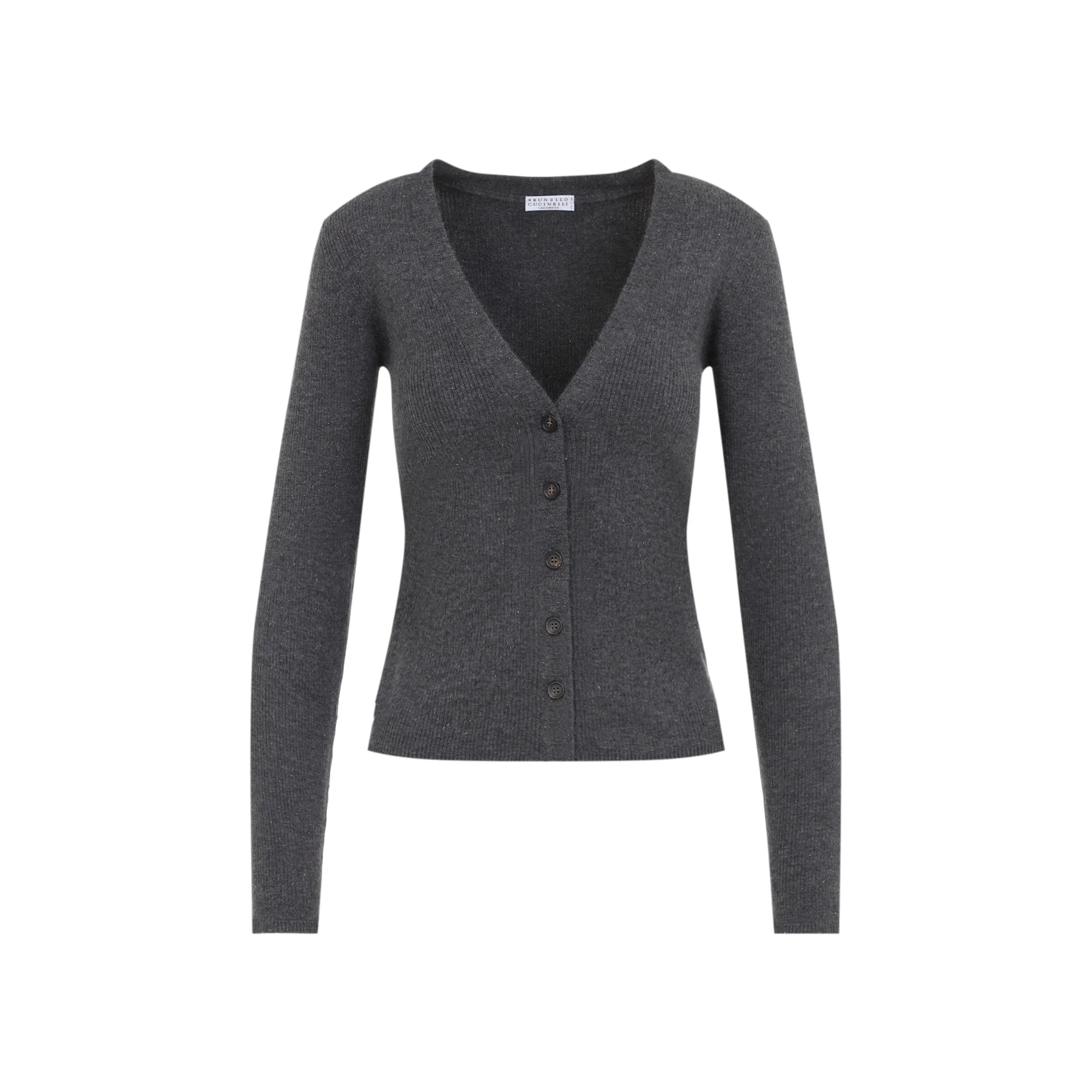 Brunello Cucinelli Cashmere Lurex Cardigan Sweater for Women - Image 2