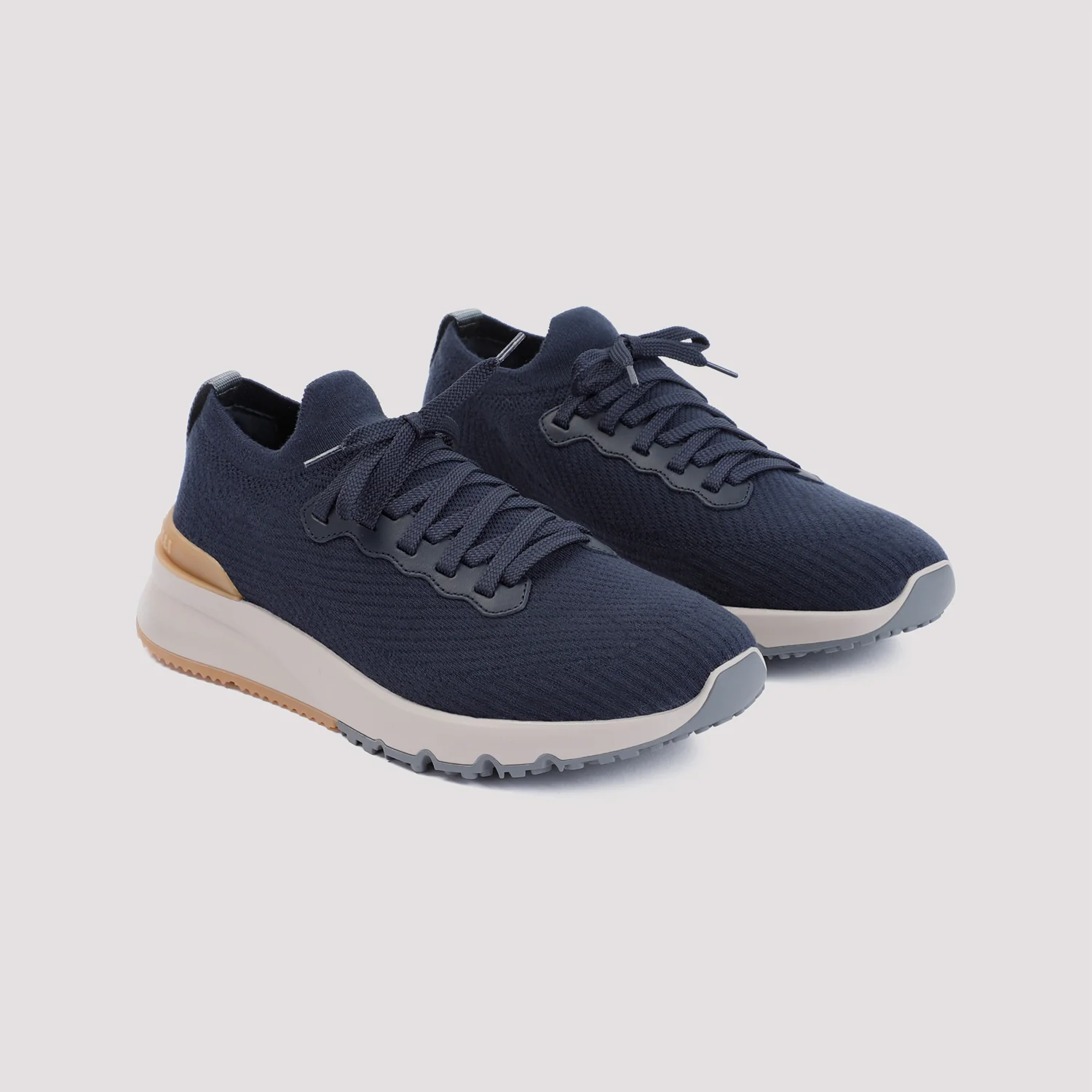 Brunello Cucinelli Men’s Wool Sneakers with Rubber Sole - Image 5