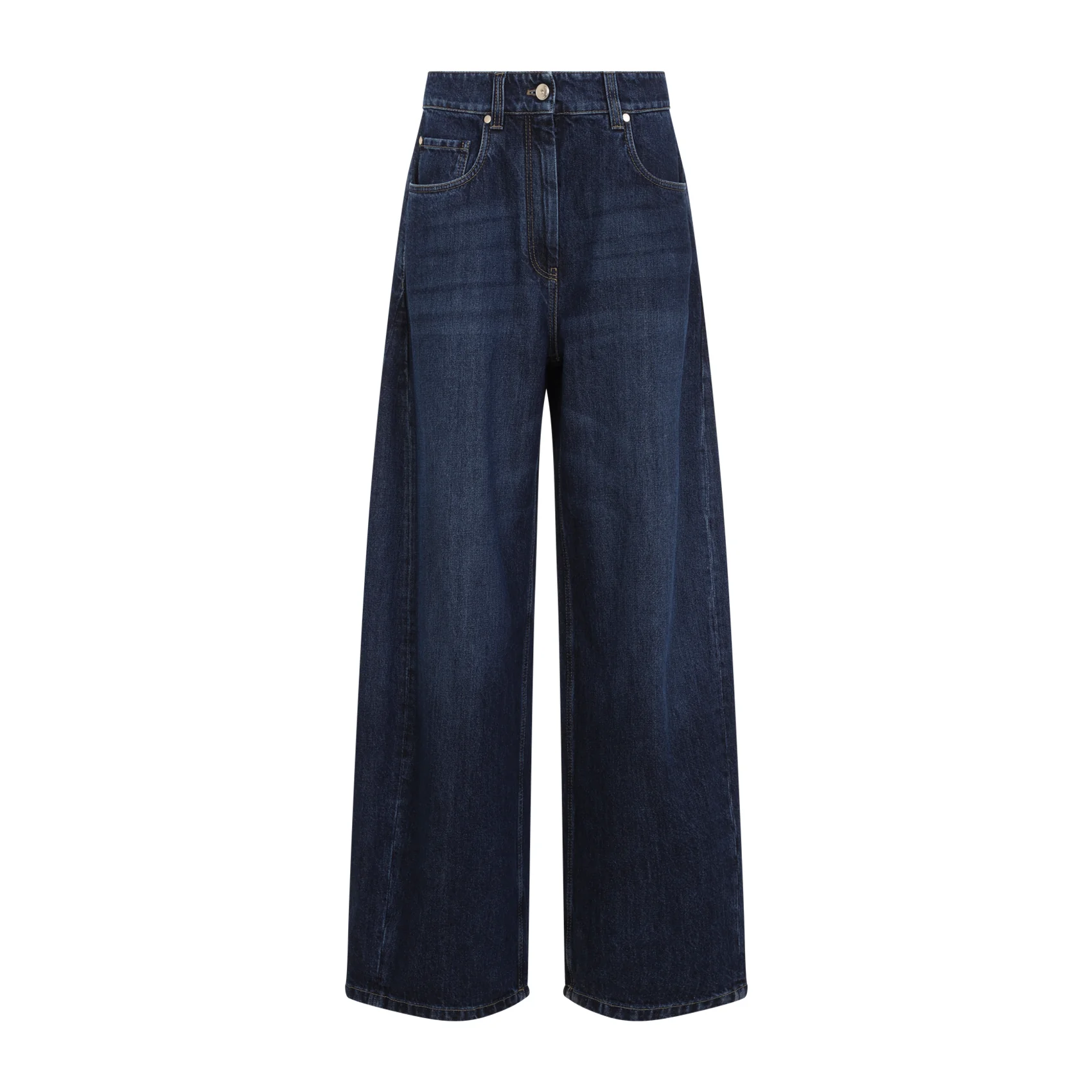 Brunello Cucinelli Women’s Barrel Denim Jeans in 100% Cotton - Image 2