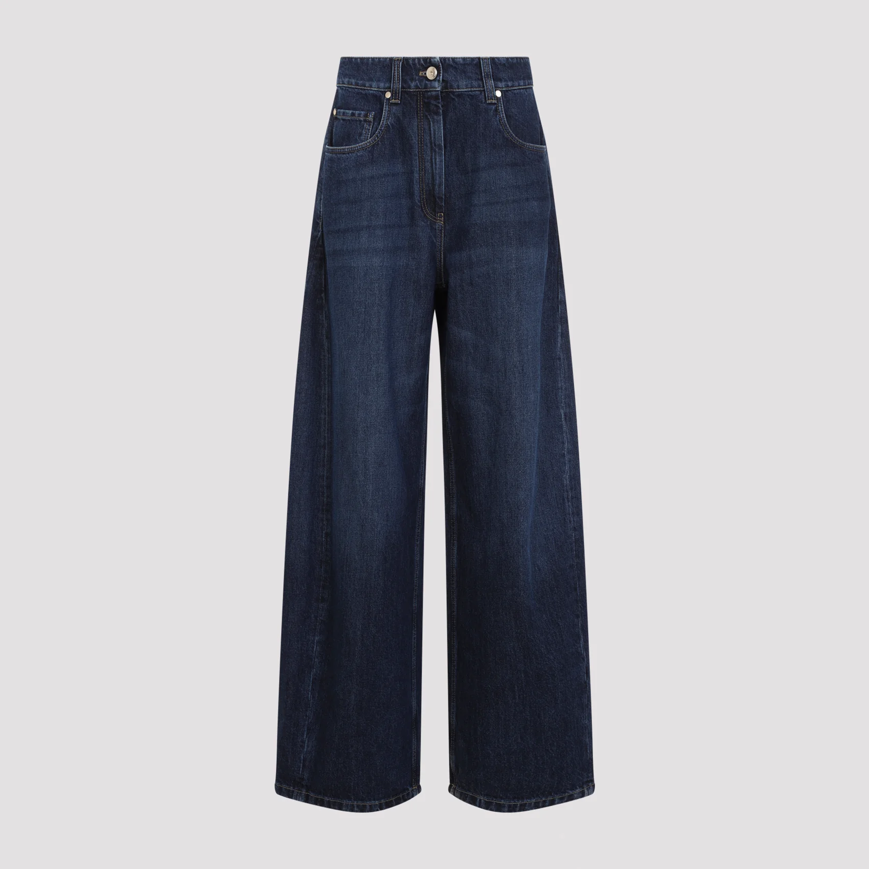Brunello Cucinelli Women’s Barrel Denim Jeans in 100% Cotton - Image 3