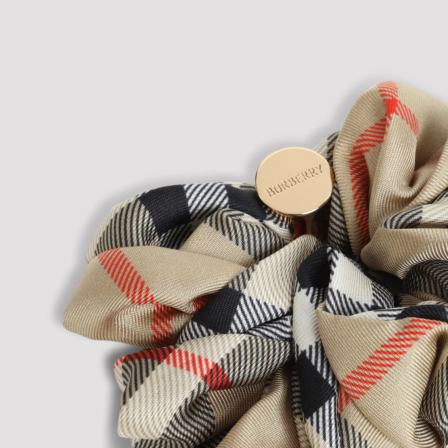Burberry Check Silk Scrunchie - Image 4