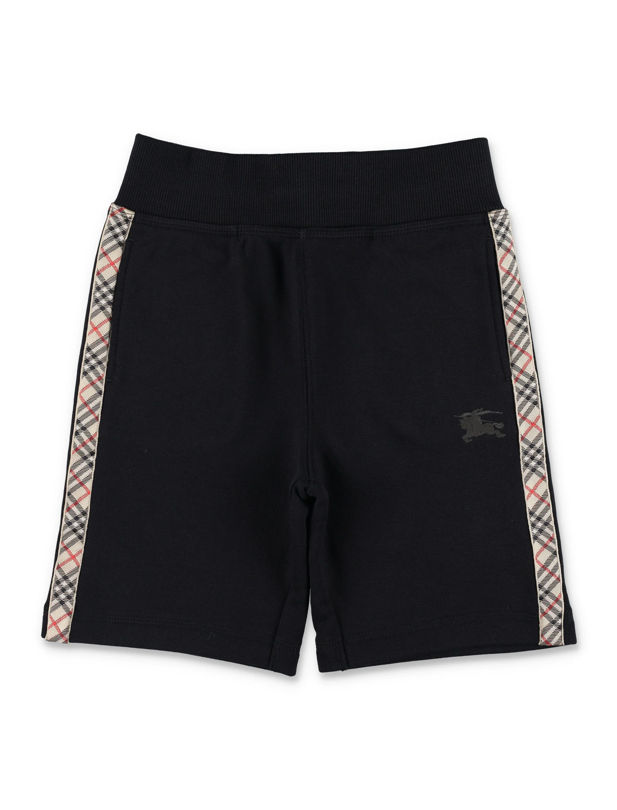 Burberry Check Trim Cotton Shorts