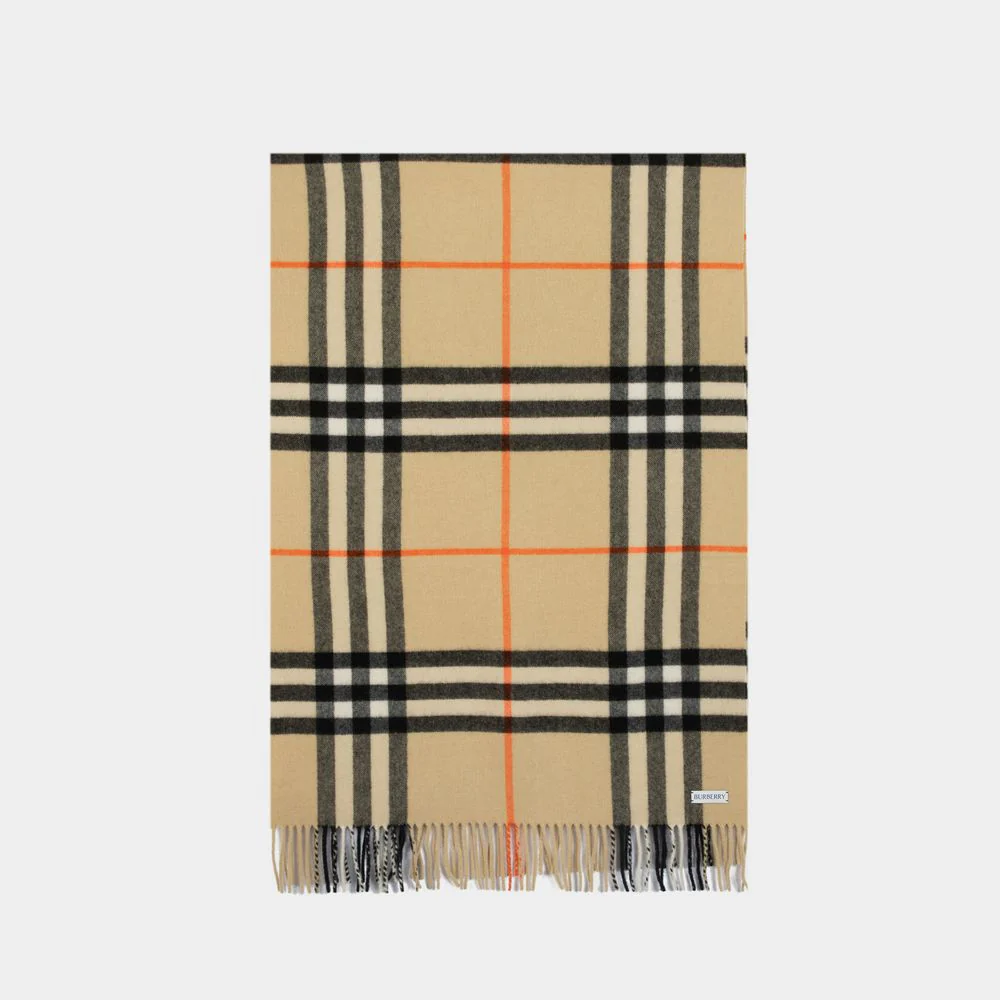 Burberry Giant Check Cashmere Scarf - Image 4