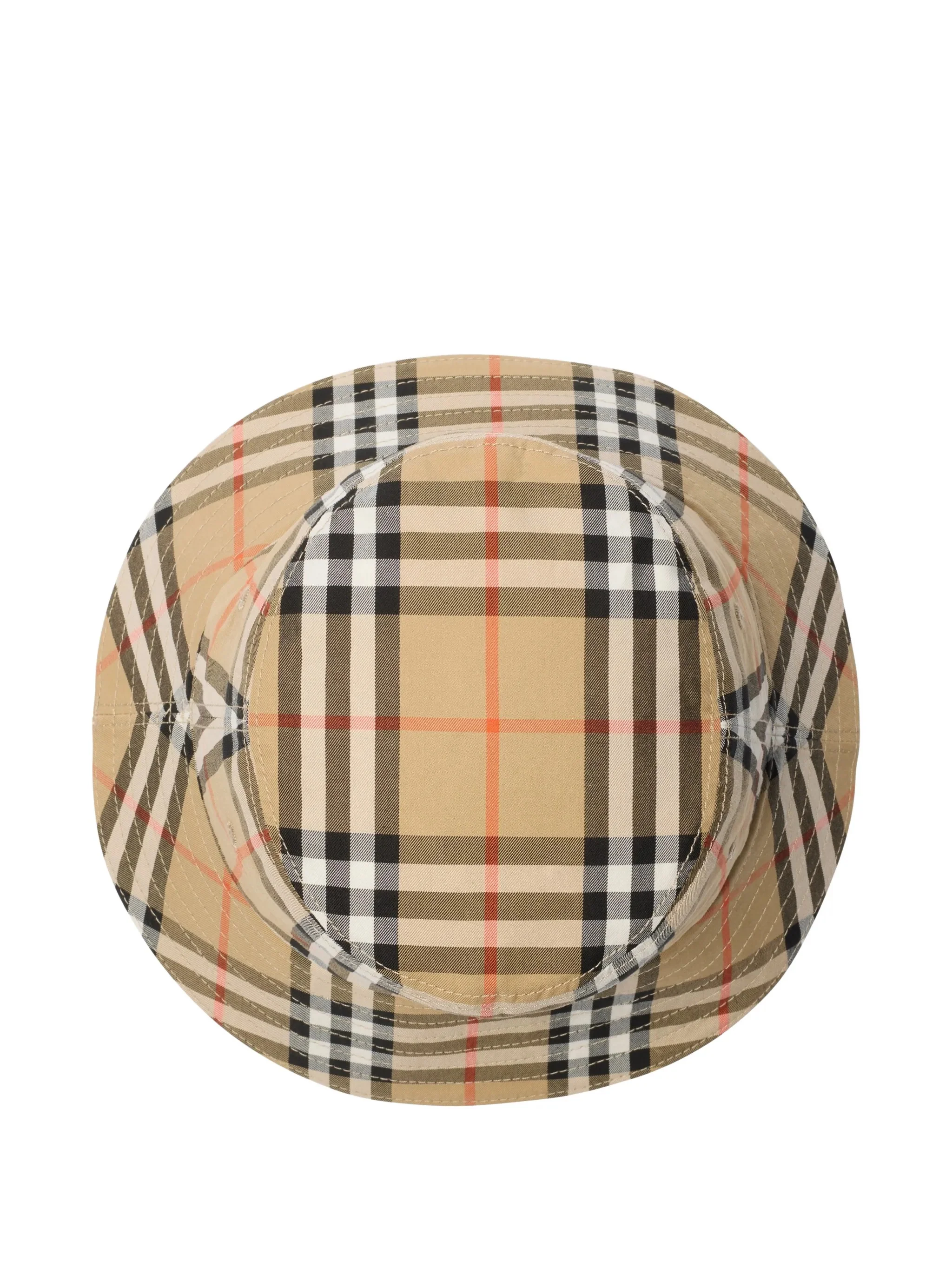 Burberry Kids Boys' Cotton Twill Bucket Hat with Classic Check - Image 3