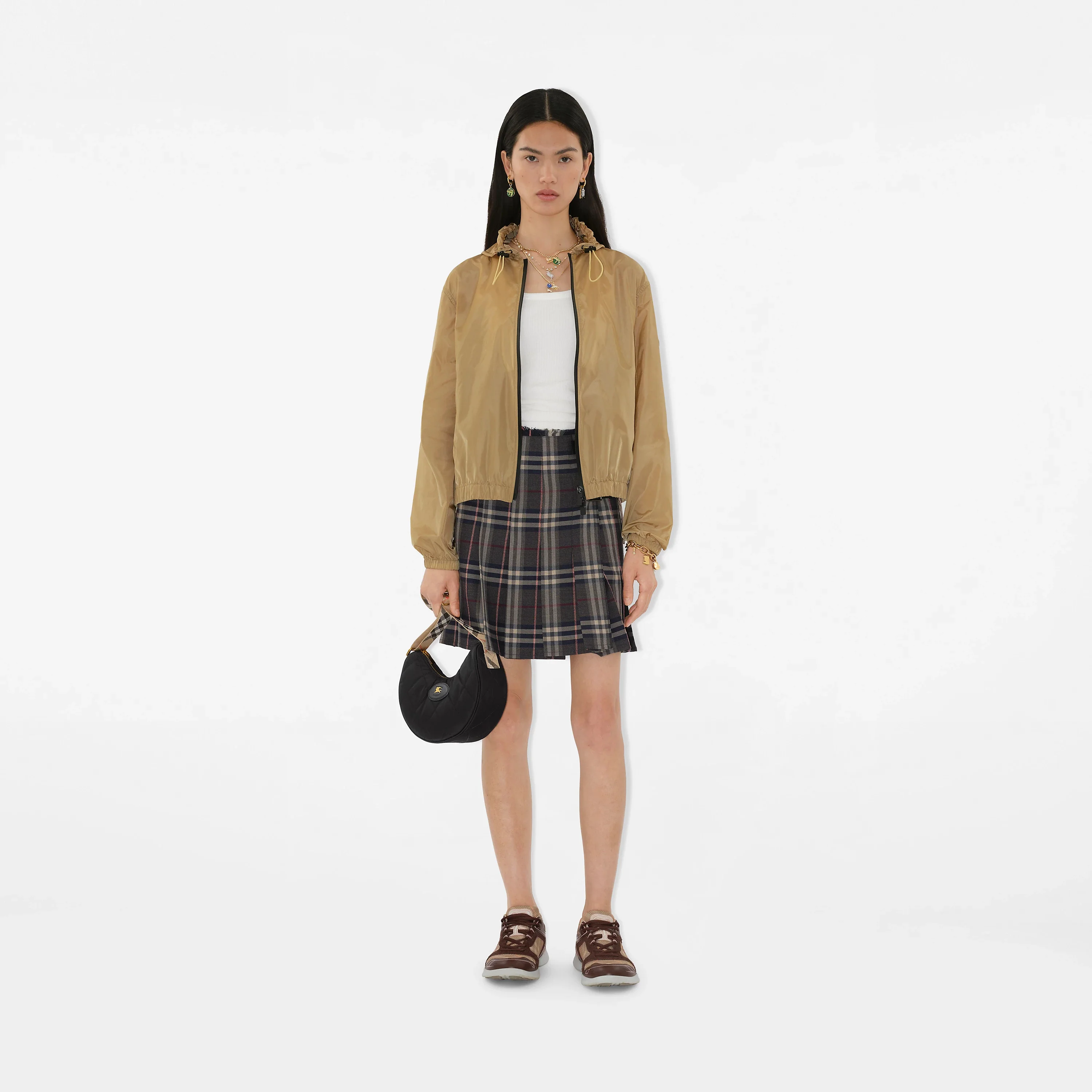 Burberry Mini Adjustable Webbing Strap Bag with Equestrian Design - Height 18 cm; Width 23.5 cm; Depth 7 cm - Image 2