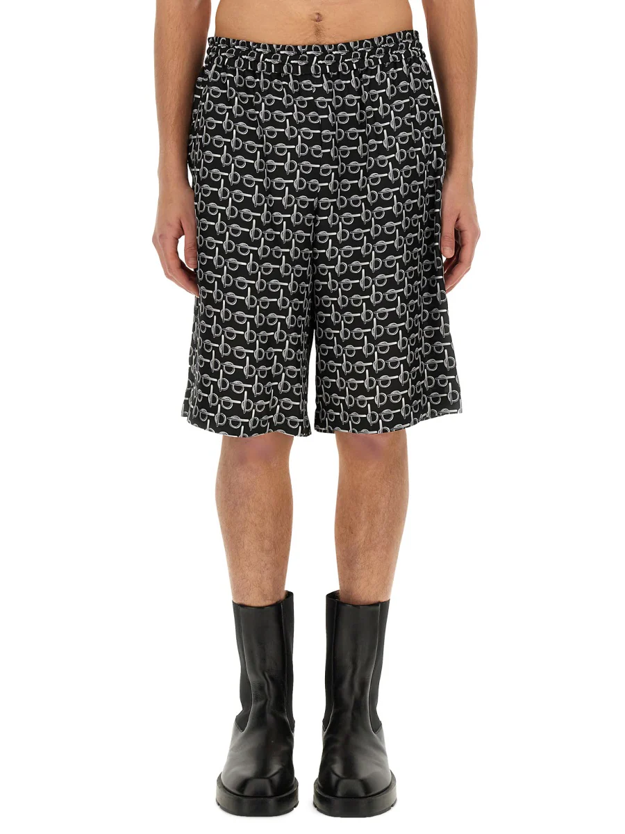 BURBERRY Printed Silk Bermuda Shorts - Image 4