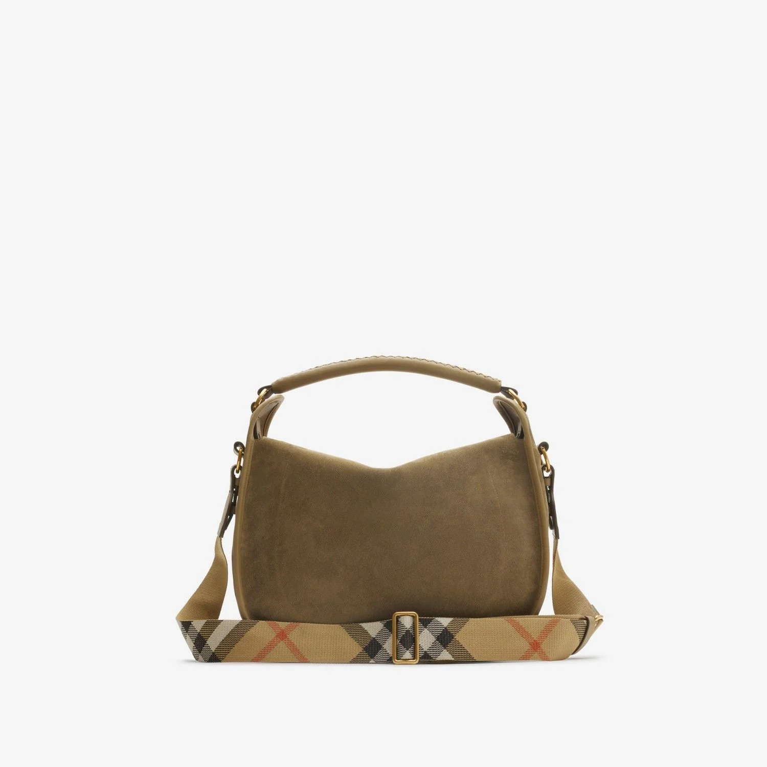 Burberry Suede Clip Messenger Crossbody Bag - Image 3
