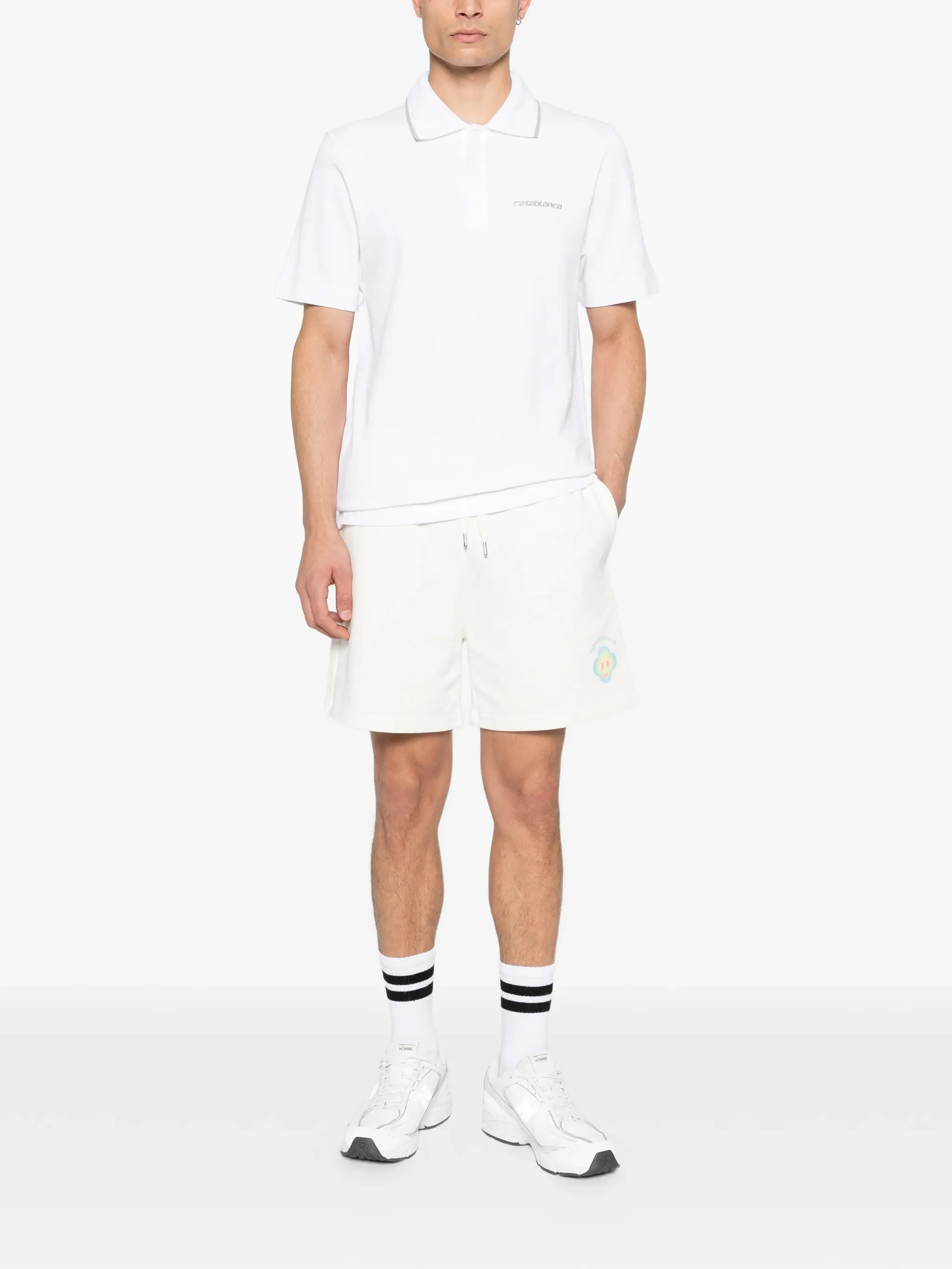 Casablanca Classic Cotton Pique Polo Shirt - Size M - Image 2