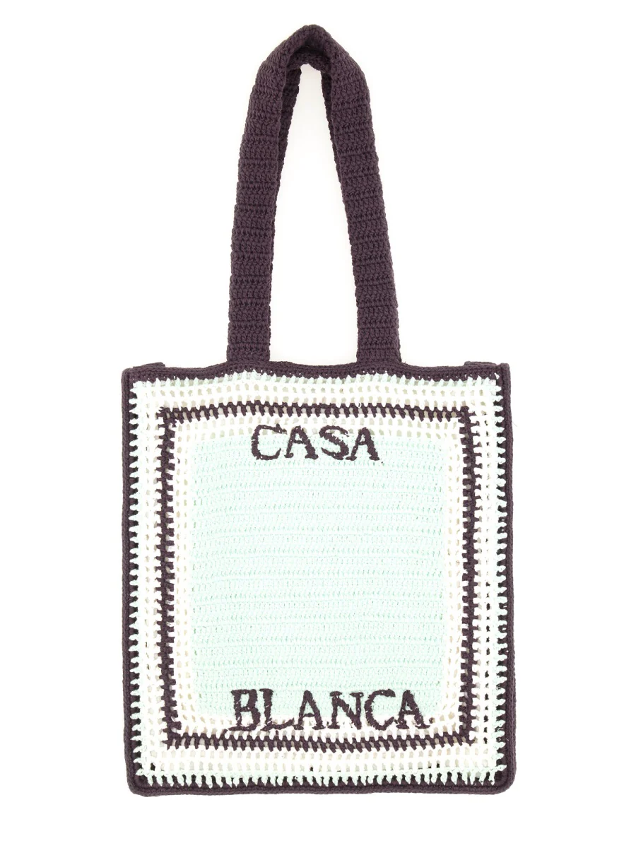 CASABLANCA Crochet Bag with Logo - Image 2
