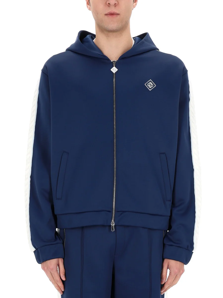 Casablanca Essential Zip-Up Hoodie for Men - Image 4
