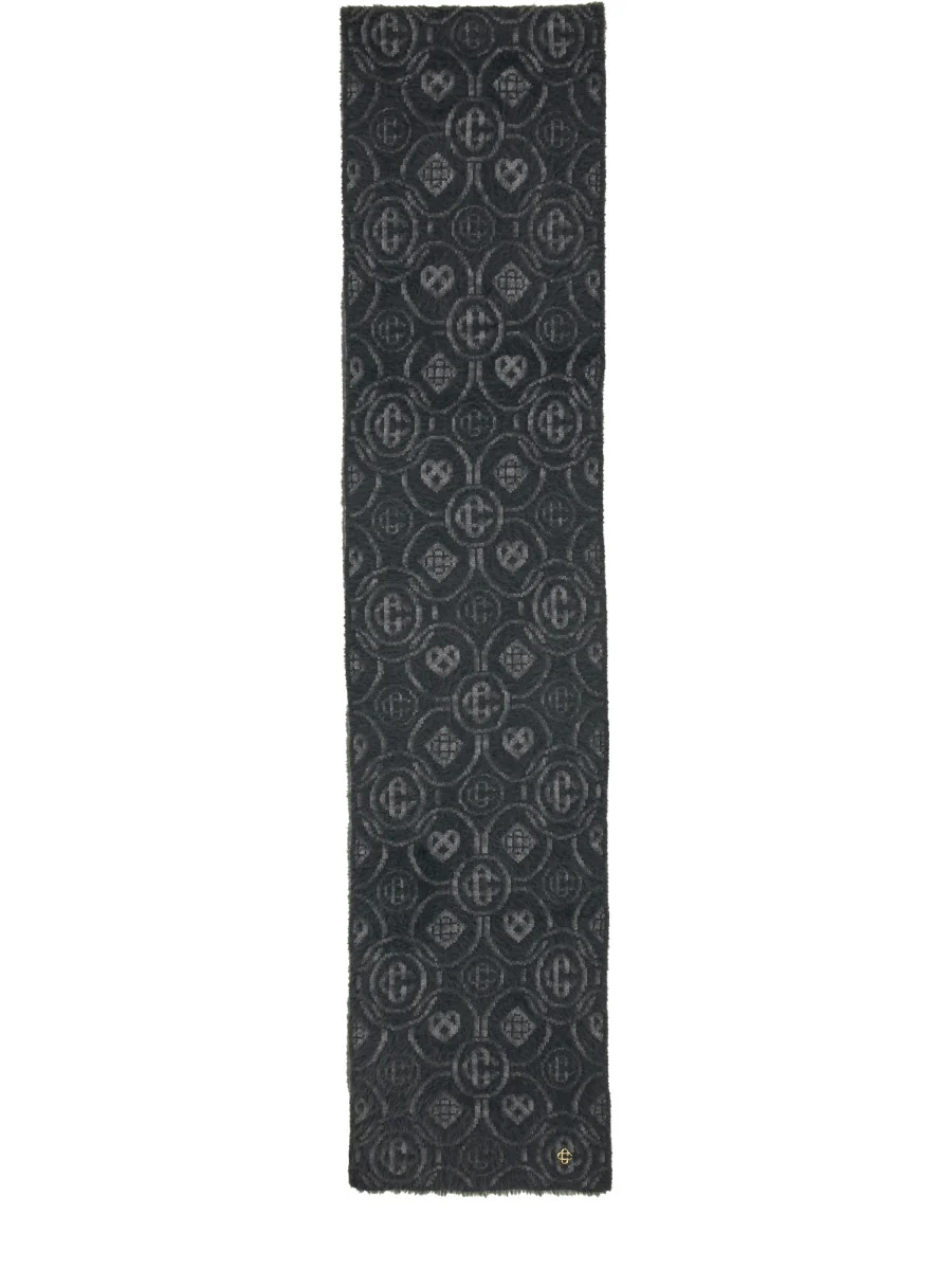 CASABLANCA Fluffy Monogram Mohair Scarf