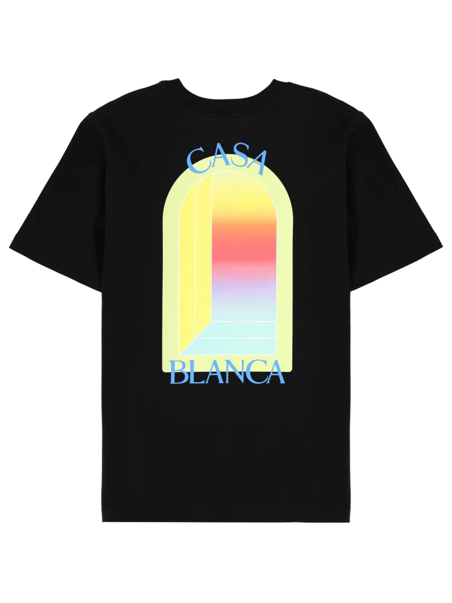 Casablanca Organic Cotton Graphic T-Shirt for Men - Image 2