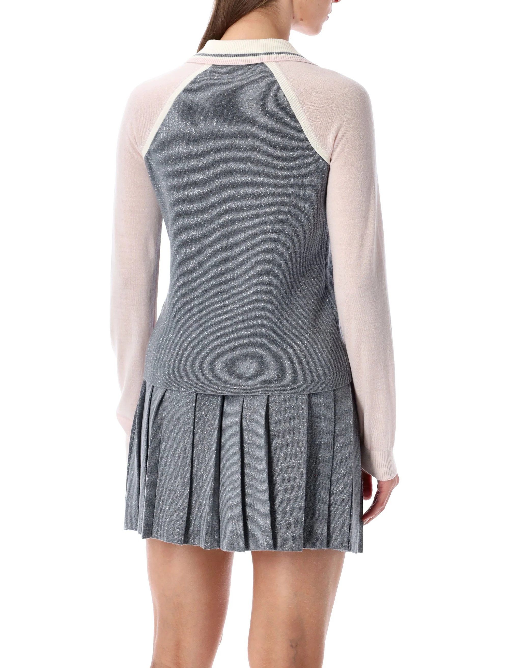 Casablanca Tennis Long-sleeved Polo Top - Image 2