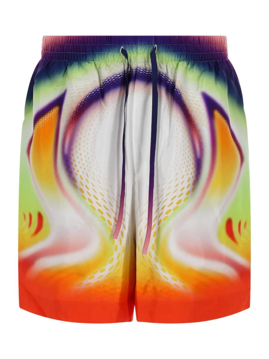 CASABLANCA Volcano Jacquard Silk Shorts