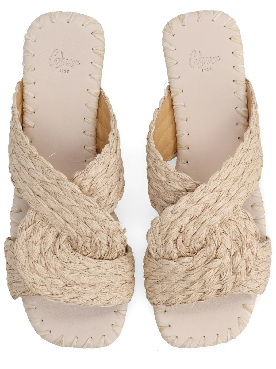 CASTANER Padme/258 Braided Raffia Flat Sandals - Image 5