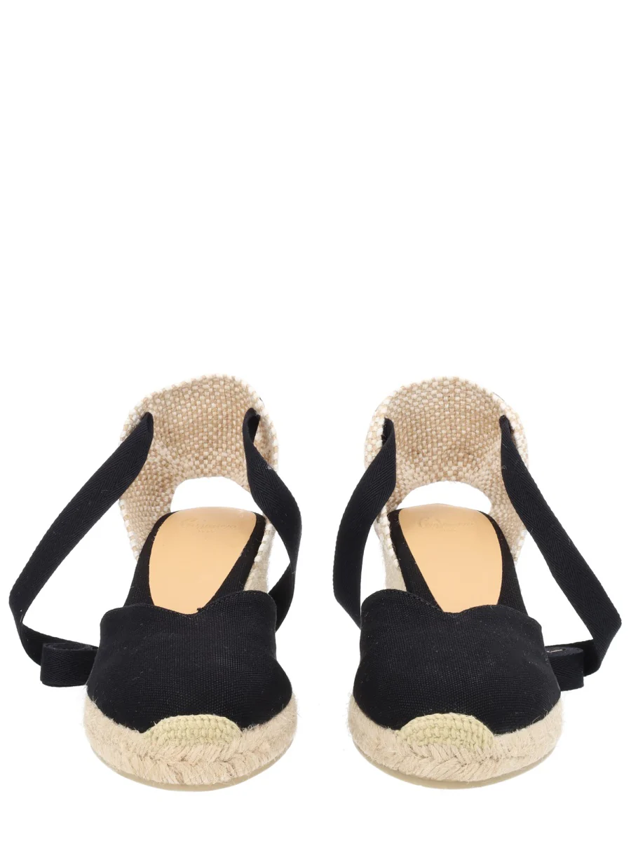 Castaner Woven Cotton and Leather Heeled Sandals - Image 2