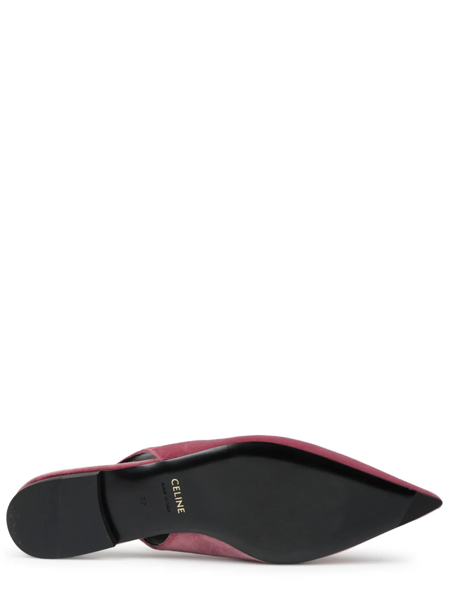 Celine Alma Triomphe Velvet Flat Slingback - Image 6
