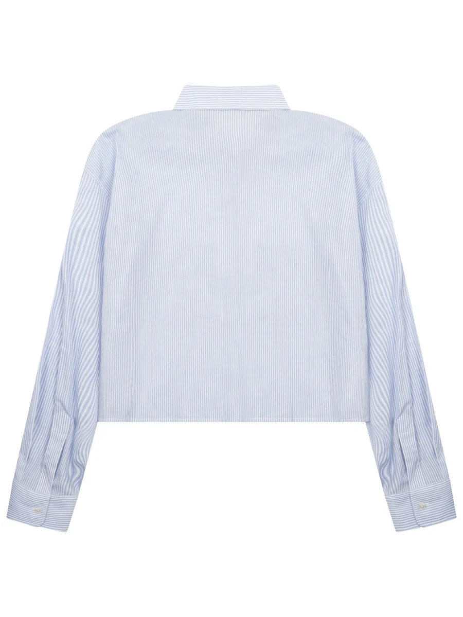 Celine Cropped Cotton Shirt with Loose Fit - Image 2