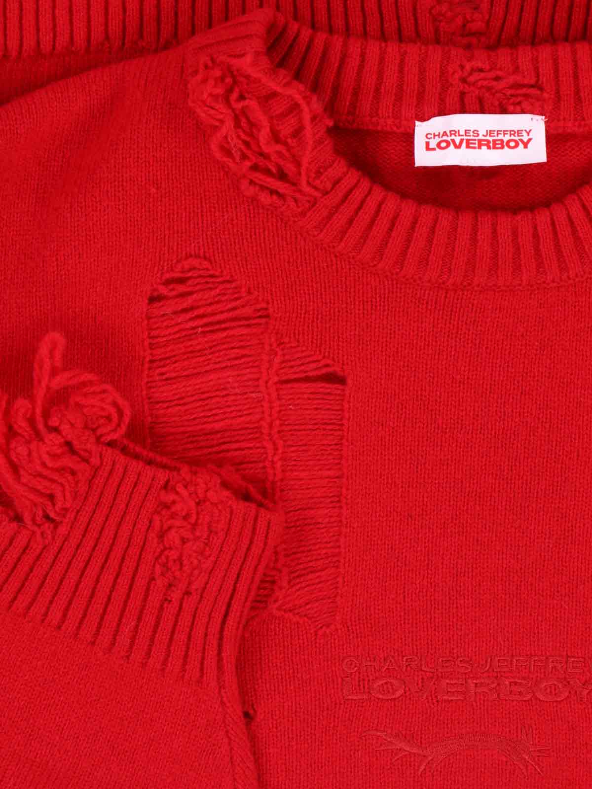 Charles Jeffrey Loverboy Lambswool Blend Crewneck Sweater - Image 3