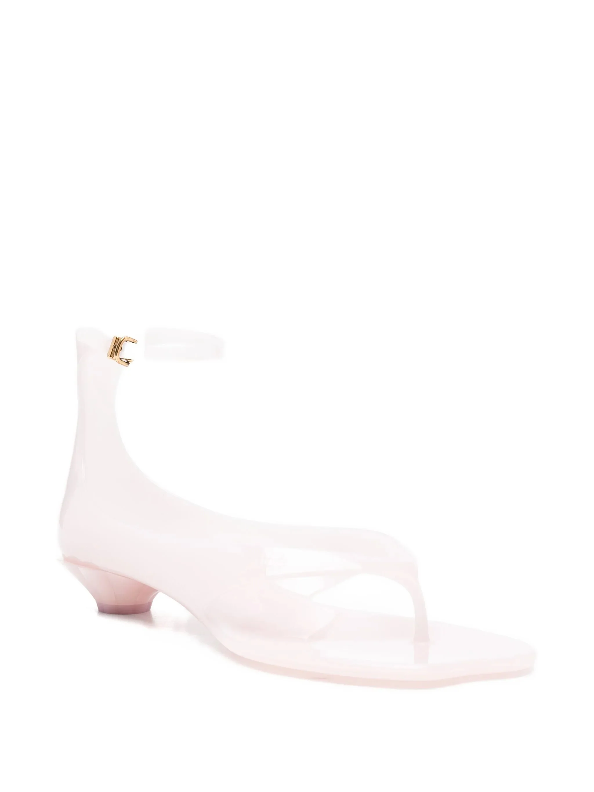 Chloé Elegant Mini Transparent Buckle Sandals with Stacked Heel - 2.5 cm - Image 3