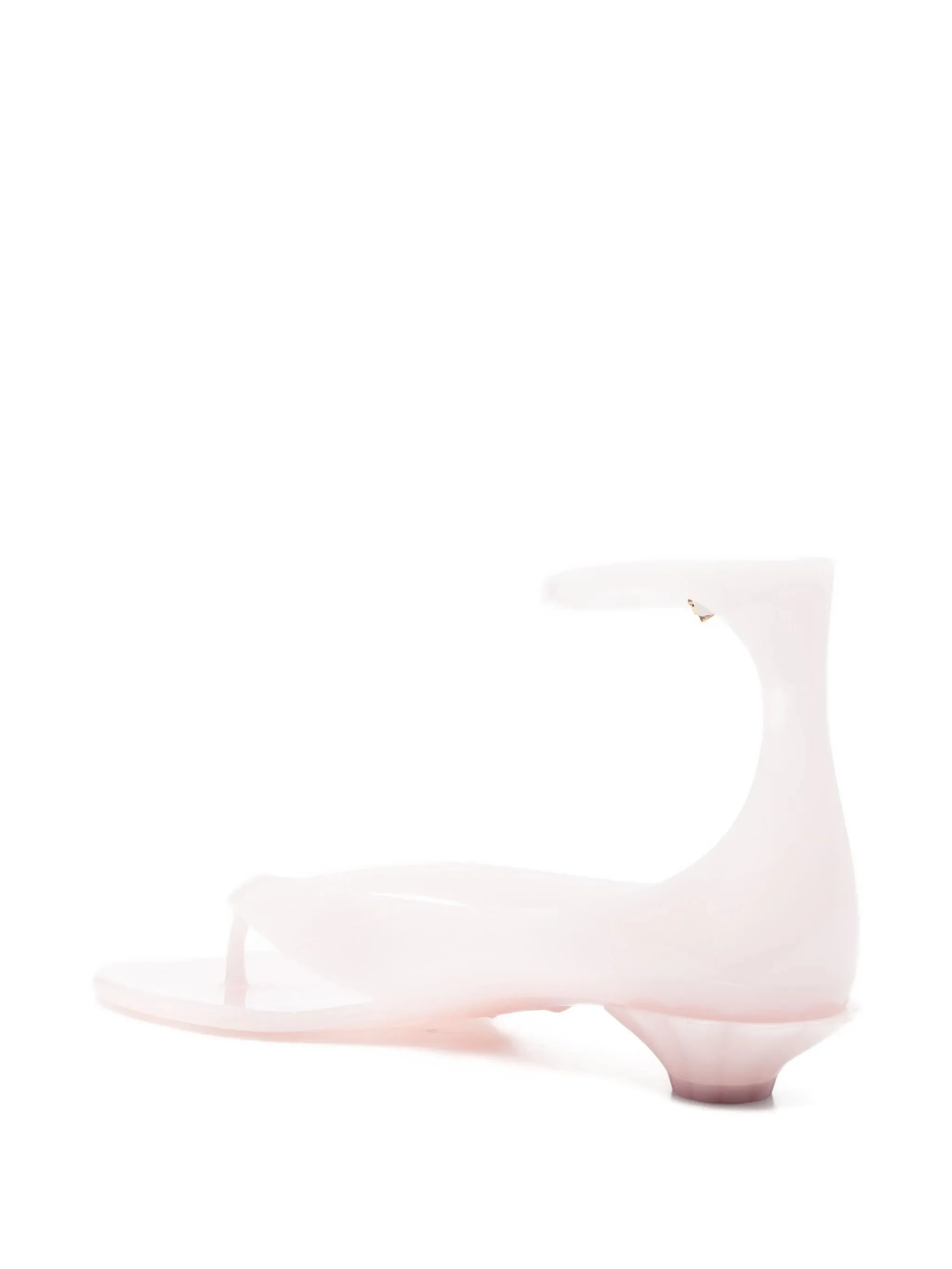 Chloé Elegant Mini Transparent Buckle Sandals with Stacked Heel - 2.5 cm - Image 4